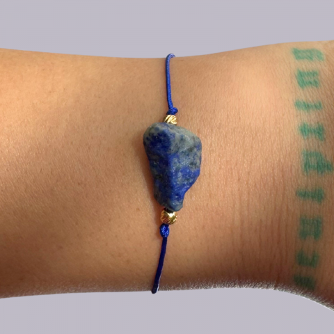 Bratara reglabila lapis lazuli cristal brut - intuitie si dezvoltare [1]