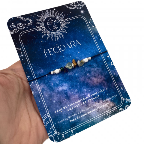 Zodii - Bratara cu 6 cristale pentru Zodia Fecioara
