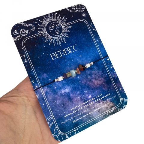 Zodii - Bratara cu 6 cristale pentru Zodia Berbec 
