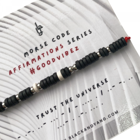 Bratara Cod Morse cu mesaj - Trust the Universe [1]
