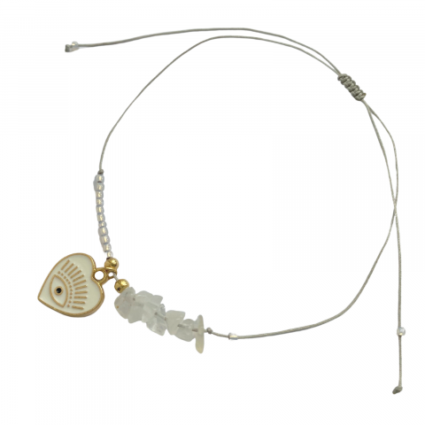 Bratara Cuart transparent Evil Eye - eliberare de stres si determinare [1]