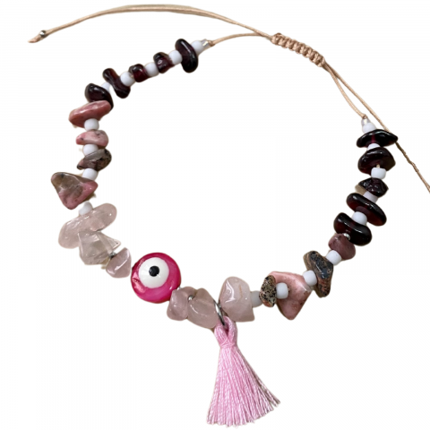 Bratara Evil Eye cu 3 cristale semipretioase [3]