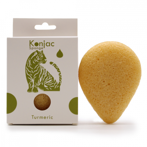 Ingrijire si relaxare - Burete japonez Konjac pentru curatarea fetei - Turmeric - Antirid