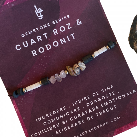 Bratara Rodonit si Cuart roz  [1]