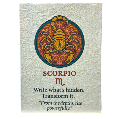 Produse noi - Agenda Zodiac realizata din hartie Lotka, in stil tibetan - Scorpion