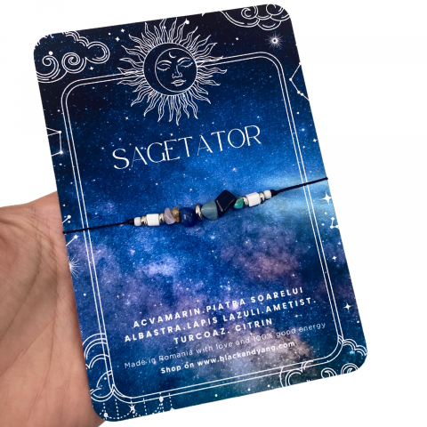 Zodii - Bratara cu 6 cristale pentru Zodia Sagetator