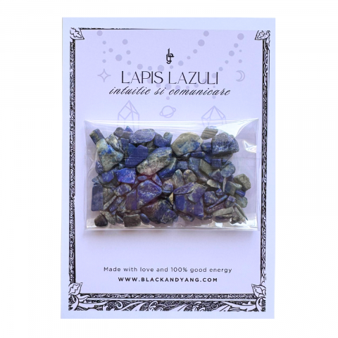 Pietre semipretioase si cristale naturale - Lapis Lazuli pietre chips - intuitie si comunicare