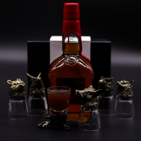 Set 6 pahare medii creaturi mistice bronz antichizat - Padure [3]