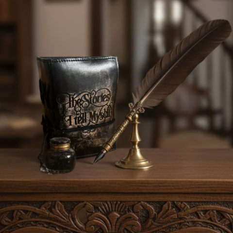 Agenda / Jurnal din piele naturala cu pagini tip pergament - Stories [6]