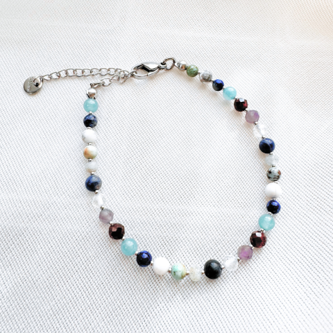 Zodii - Bratara reglabila argintie cu cristale - zodia sagetator