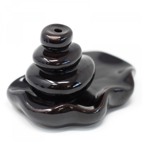 Fantana fum curgator din ceramica neagra pentru conuri parfumate backflow [1]
