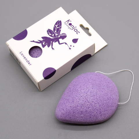 Burete japonez Konjac pentru curatarea fetei - Lavanda - Calmant - Ten normal [1]