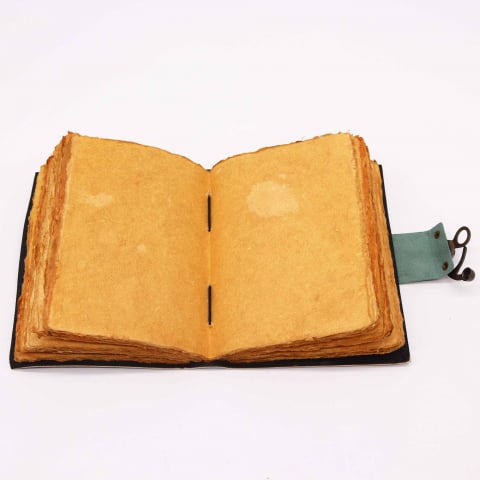 Agenda / Jurnal din piele Buddha - 7 chakre - cu margini zimtate [1]
