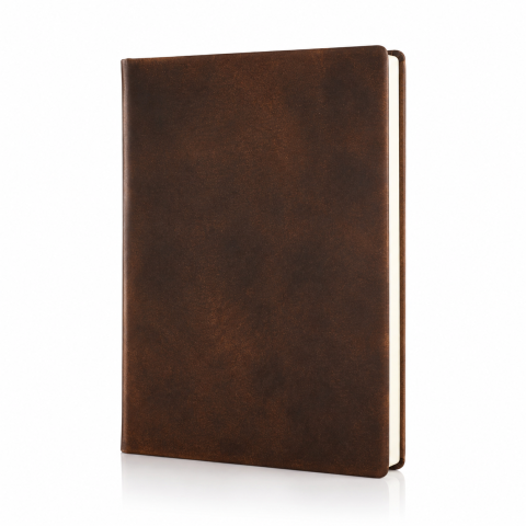 Produse noi - Agenda / Jurnal din piele naturala maro brun prespalat