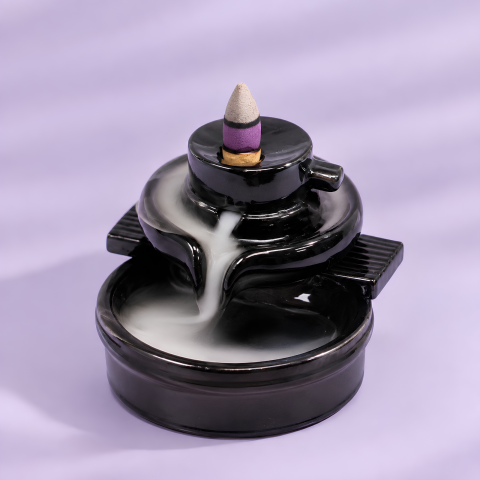 Cele mai populare - Suport ceramic aromaterapie conuri parfumate cascada / fum curgator backflow - Zen