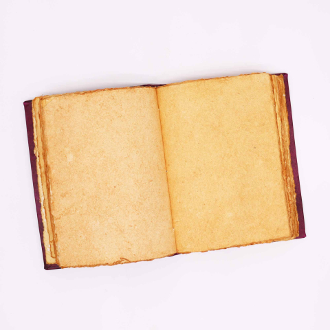 Agenda mare din piele vintage cu pagini zimtate si decor metalic - Hamsa [2]