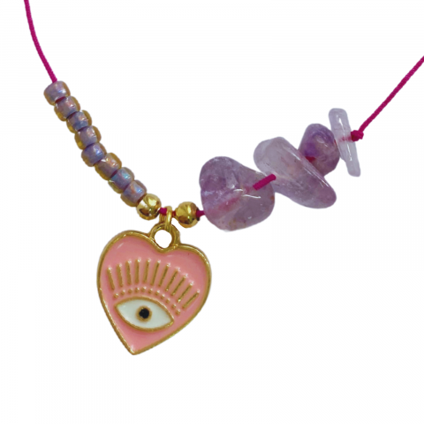 Bratara Ametist Evil Eye - liniste si protectie [1]