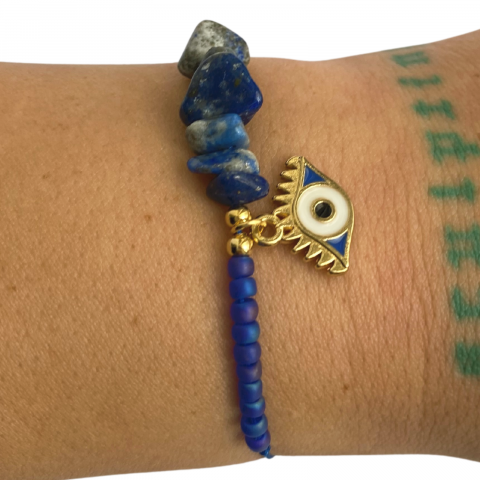 Bratari - Bratara Lapis Lazuli Evil Eye - rezistenta si transformare