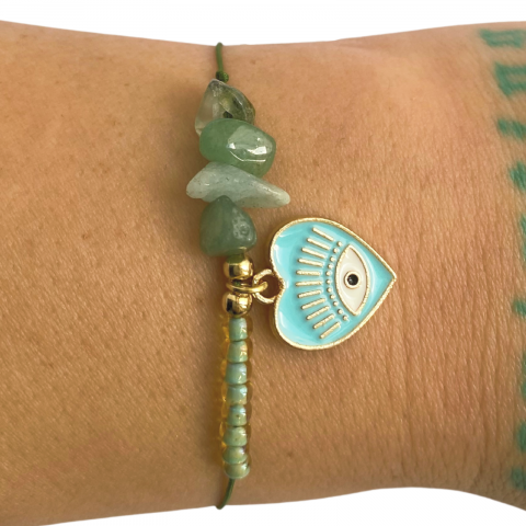 Bratari - Bratara Aventurin Evil Eye - prosperitate si abundenta
