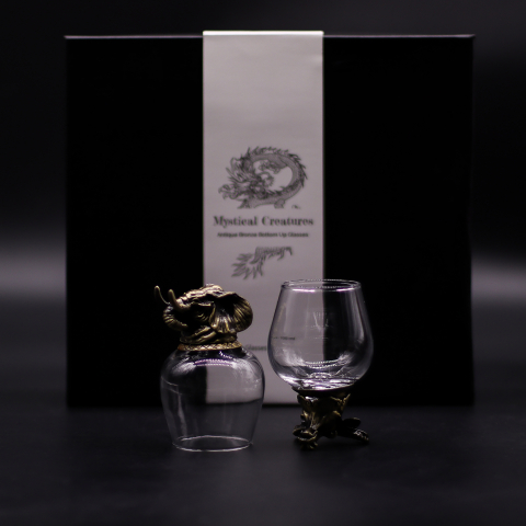 Set 6 pahare mari creaturi mistice bronz antichizat - Mistic [6]