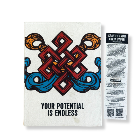 Agende si Jurnale - Agenda artizanala din hartie Lotka - Your potential is endless