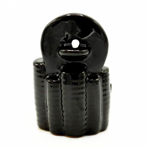 Fantana fum curgator din ceramica neagra pentru conuri parfumate backflow - moneda chinezeasca [2]