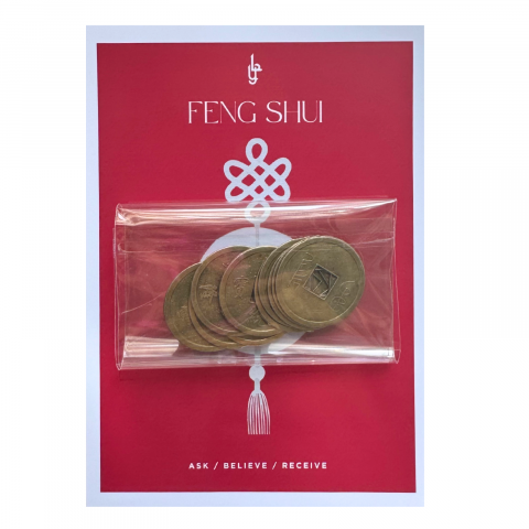 Feng Shui - Set 10 monede chinezesti mari feng shui pentru noroc