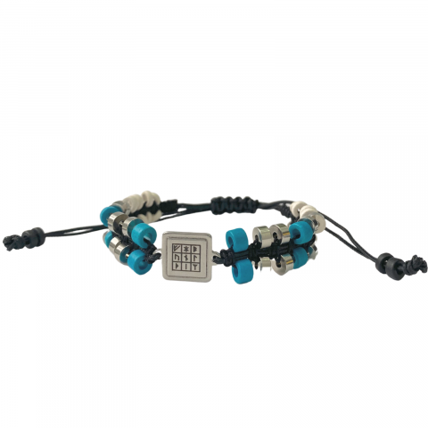 Bratari - Bratara barbati din otel inoxidabil Simbol Rune Blue