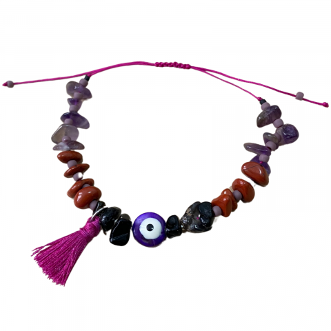 Bratara Evil Eye cu 3 cristale semipretioase [5]