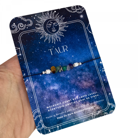 Zodii - Bratara cu 6 cristale pentru Zodia Taur