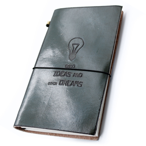 Produse noi - Agende din piele naturala cu mesaj - Good ideas and dreams