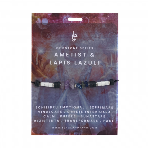 Bratari - Bratara Ametist si Lapis Lazuli - Echilibru si liniste interioara
