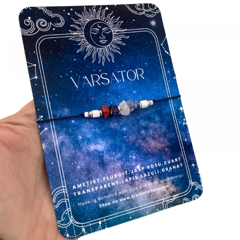 Zodii - Bratara cu 6 cristale pentru Zodia Varsator