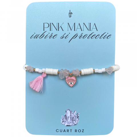 Bratari - Bratara Cuart roz Pink Mania - Iubire si protectie