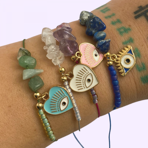 Bratara Cuart transparent Evil Eye - eliberare de stres si determinare [3]