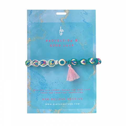 Bratari - Bratara Evil Eye Blue Pink - Protectie si noroc