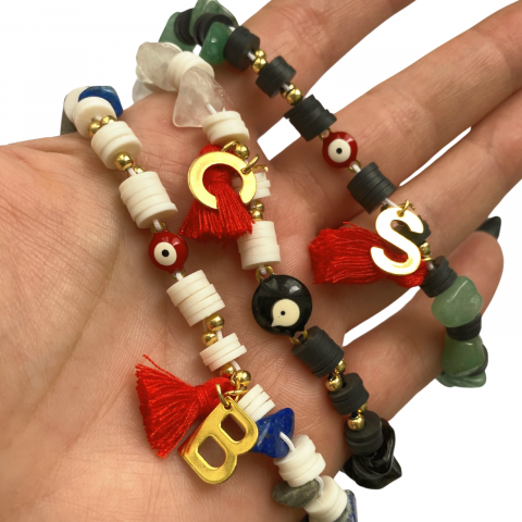 Bratara Evil Eye cu Onix si cuart transparent  - The Goddess [6]