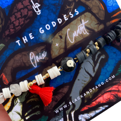 Bratara Evil Eye cu Onix si cuart transparent  - The Goddess [5]