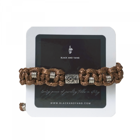 Bratari - Bratara pentru barbati din otel inoxidabil Viking Rune - Othala Brown