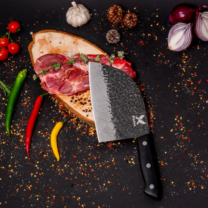 Сатър Bark, кухня и къмпинг,  Малко изковано покритие, Стомана 3Cr13, Дървена дръжка Pakka, 30 см [2]
