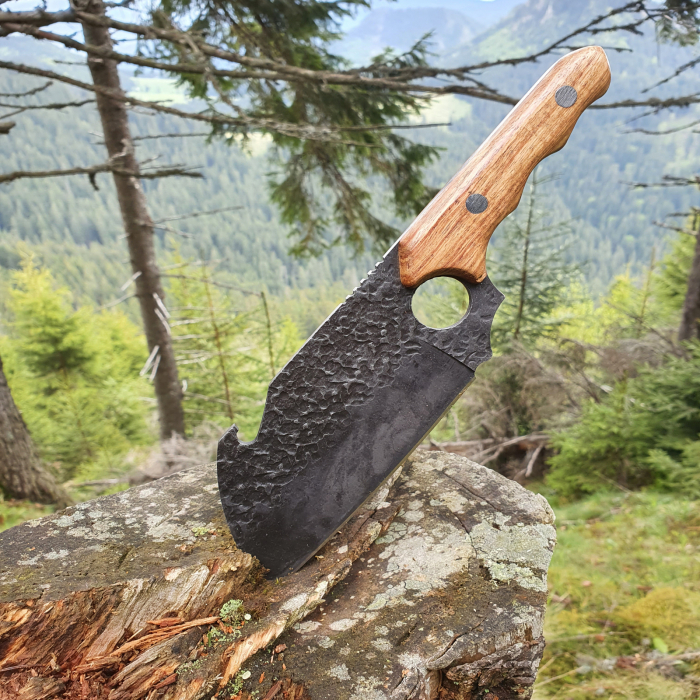 Нож Viking, Лов и бушкрафт, изковано покритие, стомана 4Cr13, дръжка от розово дърво, 27 см [8]