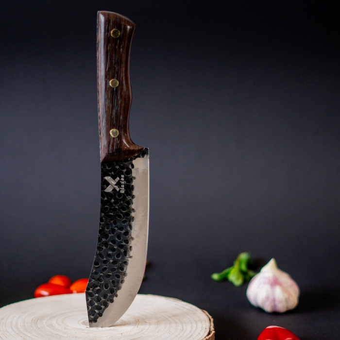 Нож Praetorian I, кухня и къмпинг, изковано покритие, стомана 5Cr15, дръжка от дърво Венге, 29 см [10]