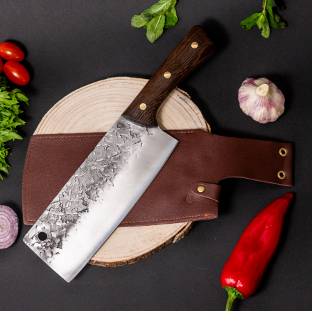 Сатър Hawk, кухня и къмпинг, На открито и Кухня, Ковано изковано, Стомана 5Cr15, Дръжка от дърво Венге, 30 см [5]