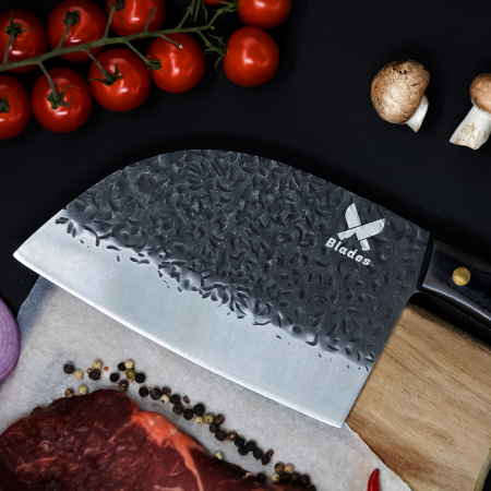 Сатър Bark, кухня и къмпинг,  Малко изковано покритие, Стомана 3Cr13, Дървена дръжка Pakka, 30 см [2]