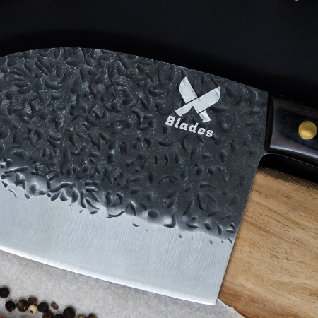 Сатър Bark, кухня и къмпинг,  Малко изковано покритие, Стомана 3Cr13, Дървена дръжка Pakka, 30 см [5]