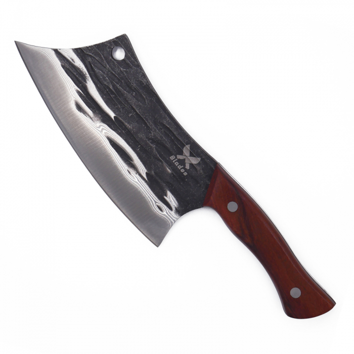 Almazan Bison II bárd, konyha és kemping, hullámos felület, 5Cr15 acél, vörös szantálfa nyél, 27 cm [1]