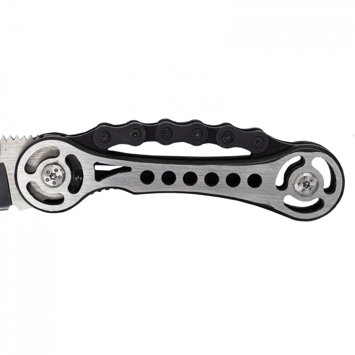 Chain szebkes, kempingezés és túrázás, Acél 7Cr13Mov, Acéllánc fogantyú, 16 cm [4]