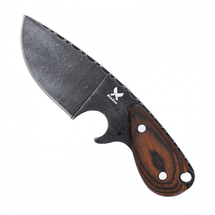 Lion Kés, vadászat és bozótmesterség, black stone wash felület, 4Cr13 acél, redwood nyél, 15 cm [1]