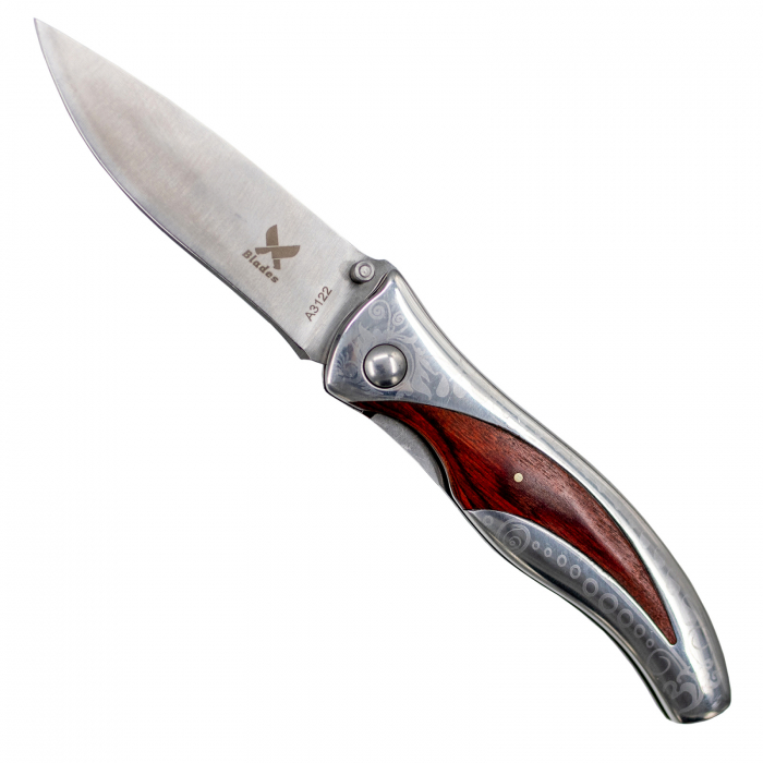 Mustafa zsebkés, kempingezés és túrázás, Rozsdamentes acél 440B, 23 cm [1]