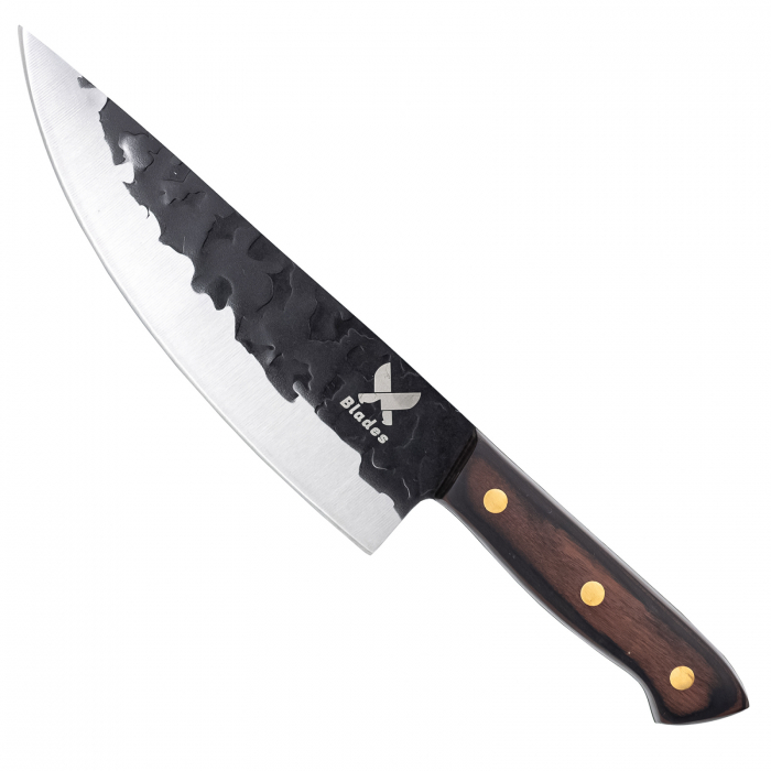 Razor I Kés, konyha és kemping, kalapált hammerhead, 3Cr13 acél, Pakka fa nyél, 33 cm [1]